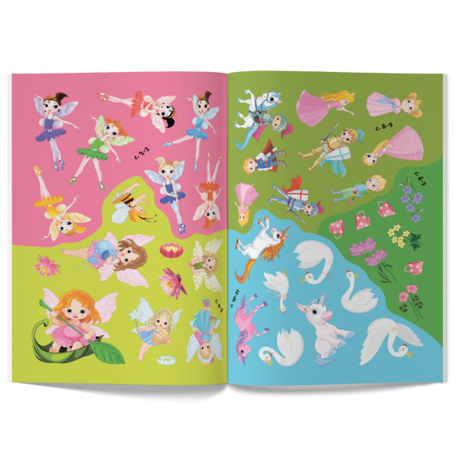 Розмальовки та актівітібуки (2-6 років) - Книжка «Перші розвивальні наліпки. Феї та принцеси. 60 наліпок» (9789669874757)#5