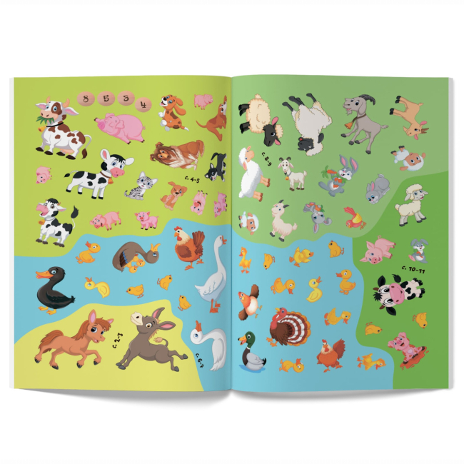 Раскраски и активитибуки (2-6 лет) - Книжка «Перші розвивальні наліпки. Ферма. 66 наліпок» (9789669873354)#5