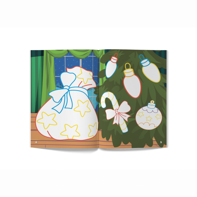 Товары для рисования - Раскраска с цветным контуром и наклейками Crystal Book Игрушки (9789669873705)#2