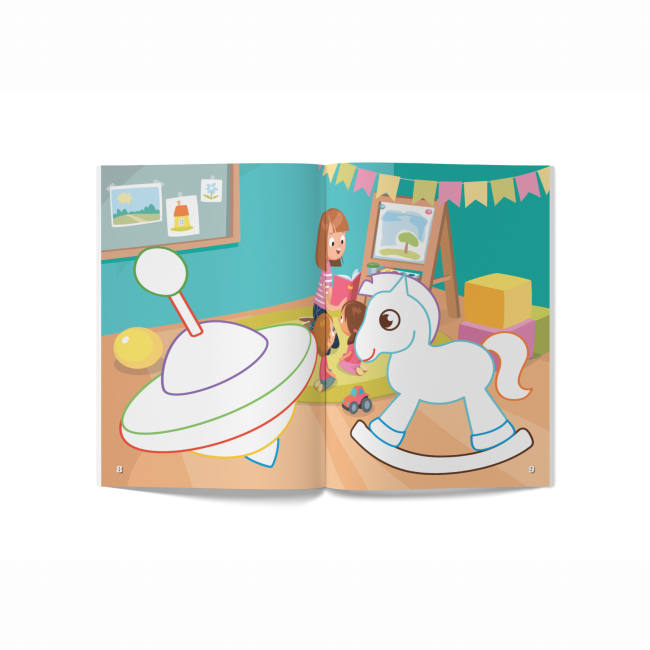 Товары для рисования - Раскраска с цветным контуром и наклейками Crystal Book Игрушки (9789669873705)#4