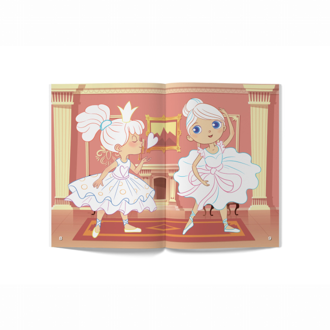 Товари для малювання - Розмальовка з кольоровим контуром і наліпками Crystal Book Принцеси (9789669873767)#4