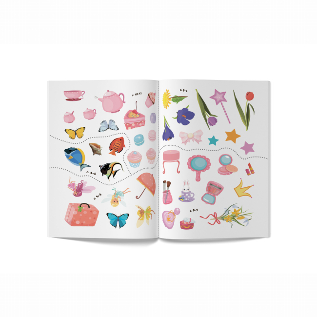 Товари для малювання - Розмальовка з кольоровим контуром і наліпками Crystal Book Принцеси (9789669873767)#5