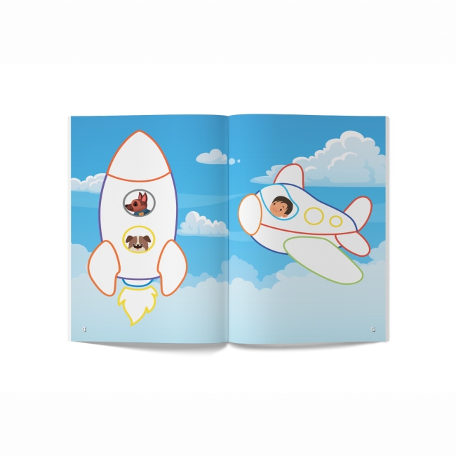 Товари для малювання - Розмальовка з кольоровим контуром і наліпками Crystal Book Транспорт (9789669873477)#2