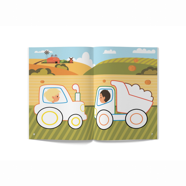 Товари для малювання - Розмальовка з кольоровим контуром і наліпками Crystal Book Транспорт (9789669873477)#3