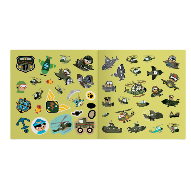 Розмальовки та актівітібуки (2-6 років) - Книжка «Розмальовки аплікації завдання. Військова техніка. 40 наліпок» (9789669877789)#5