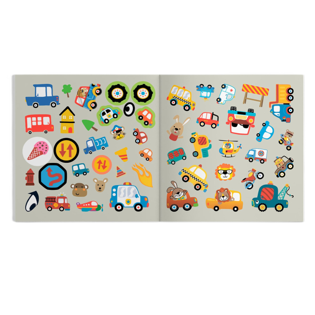 Розмальовки та актівітібуки (2-6 років) - Книжка «Розмальовки аплікації завдання. Машини великі та маленькі. 40 наліпок» (9789669877727)#5