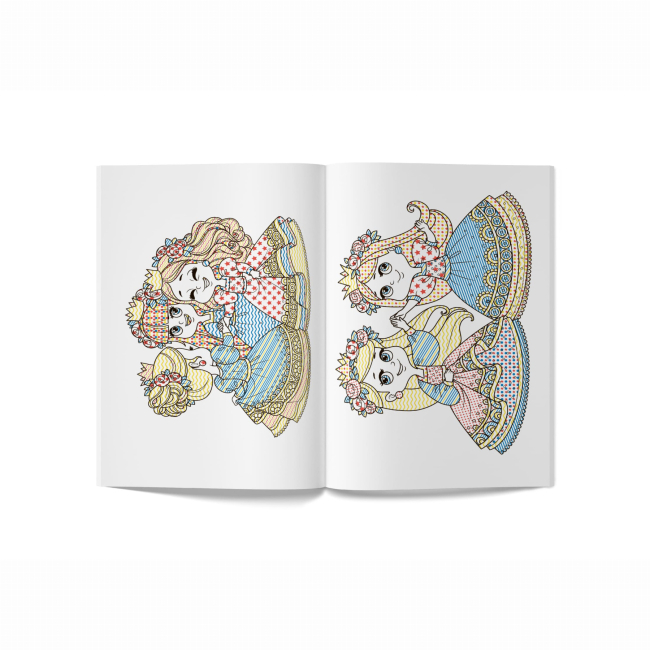 Товары для рисования - Водная раскраска Crystal Book Подружки (9789669874047)#3