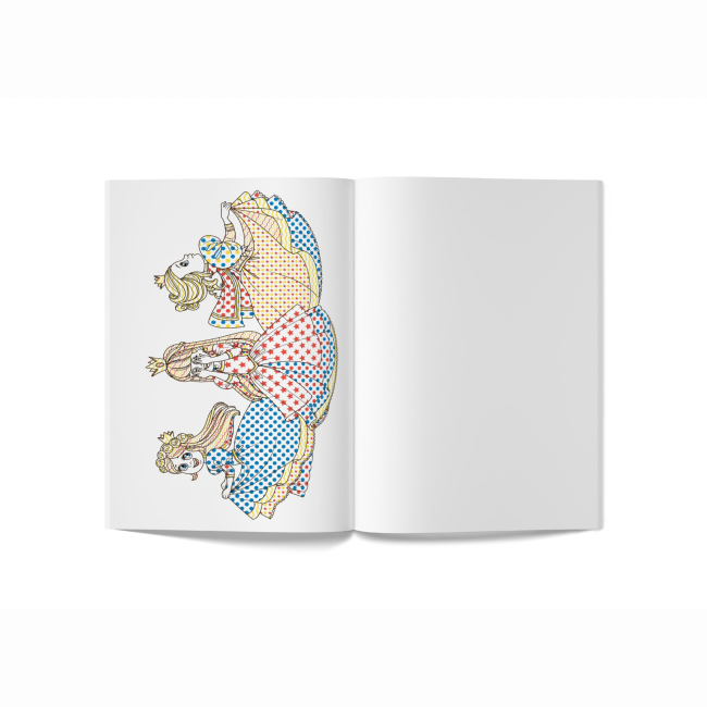 Товары для рисования - Водная раскраска Crystal Book Подружки (9789669874047)#4