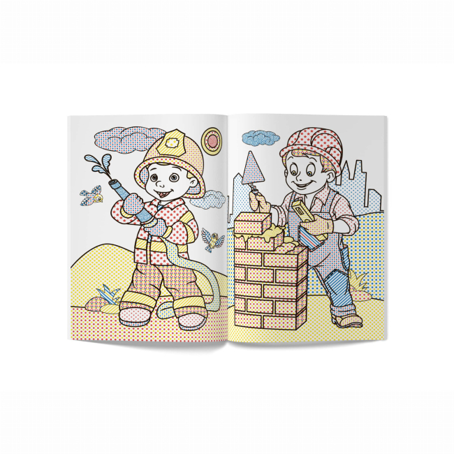 Товари для малювання - Водна розмальовка Crystal Book Професії (9789669875310)#3