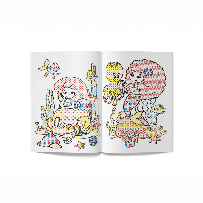 Товари для малювання - Водна розмальовка Crystal Book Русалоньки (9789669874269)#3