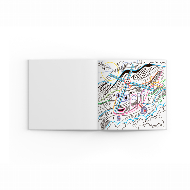 Товари для малювання - Розмальовка Crystal Book Літаки та гелікоптери (9786175470664)#2