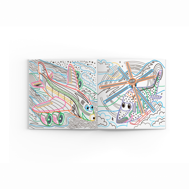 Товари для малювання - Розмальовка Crystal Book Літаки та гелікоптери (9786175470664)#3