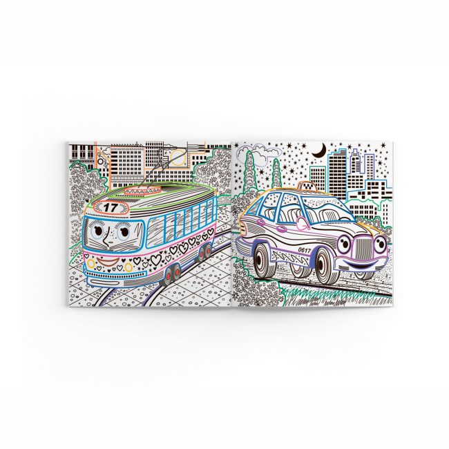 Товари для малювання - Розмальовка Crystal Book Міський транспорт (9786175470640)#3