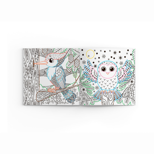 Товари для малювання - Розмальовка Crystal Book Птахи (9786175470589)#3