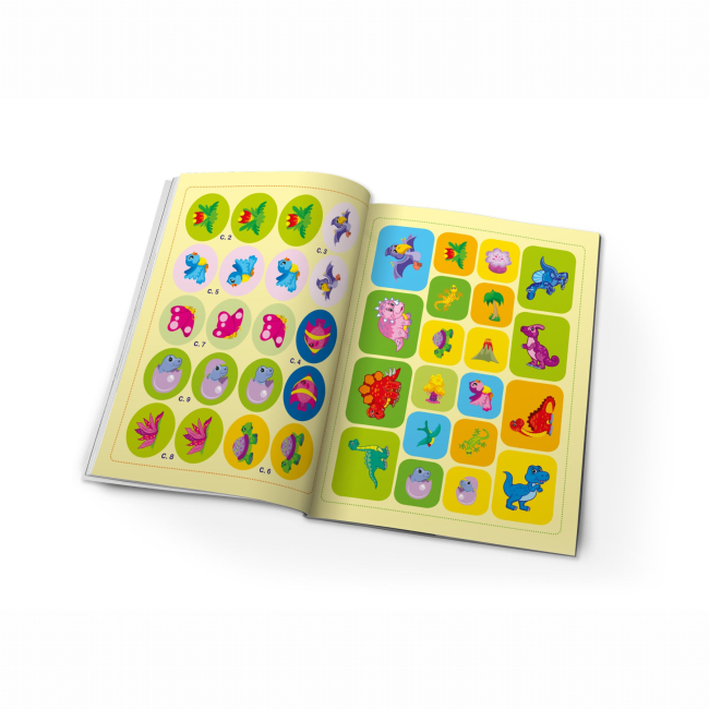 Розмальовки та актівітібуки (2-6 років) - Книжка «Школа креативного дозвілля. Динозаврики. 40 наліпок» (9786175472828)#4