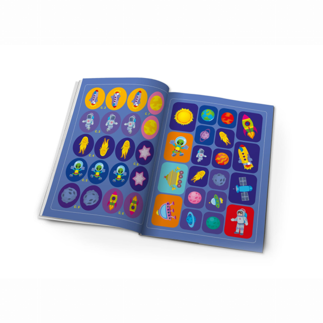 Розмальовки та актівітібуки (2-6 років) - Книжка «Школа креативного дозвілля. Космос. 40 наліпок» (9786175472842)#4