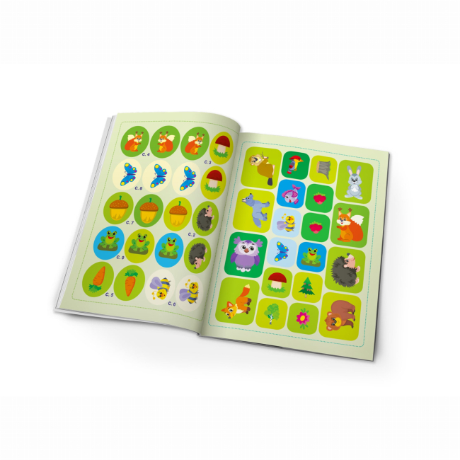 Розмальовки та актівітібуки (2-6 років) - Книжка «Школа креативного дозвілля. Лісові тварини. 40 наліпок» (9786175472866)#4