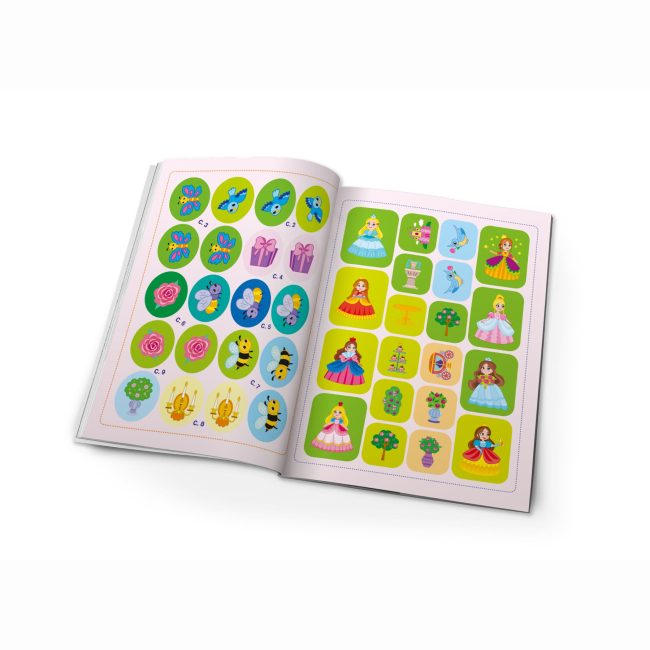 Розмальовки та актівітібуки (2-6 років) - Книжка «Школа креативного дозвілля. Принцеси. 40 наліпок» (9786175472903)#4
