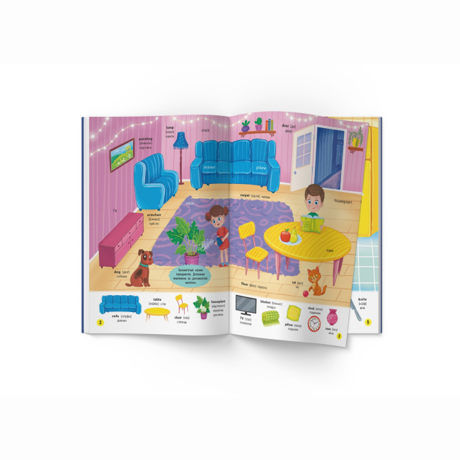 Навчальна література - Книжка «Школа сучасного чомусика. English. Мої перші слова. 115 розвивальних наліпок» (9786175474266)#2