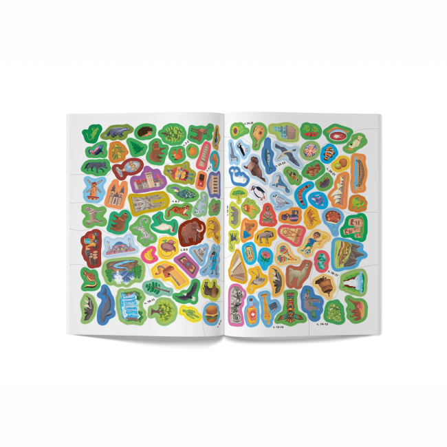 Навчальна література - Книжка «Школа сучасного чомусика. Атлас світу. 110 розвивальних наліпок» (9786175474631)#6