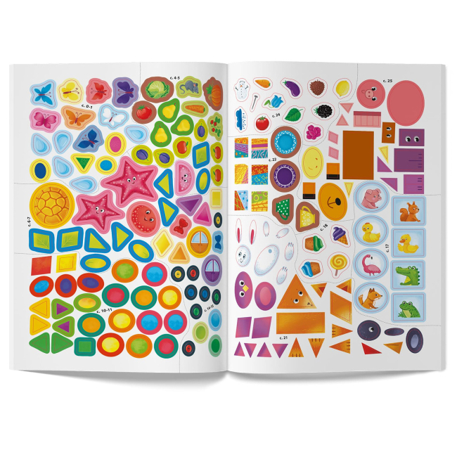 Навчальна література - Книжка «Школа сучасного чомусика. Форма та колір. 180 розвивальних наліпок» (9786175474259)#6