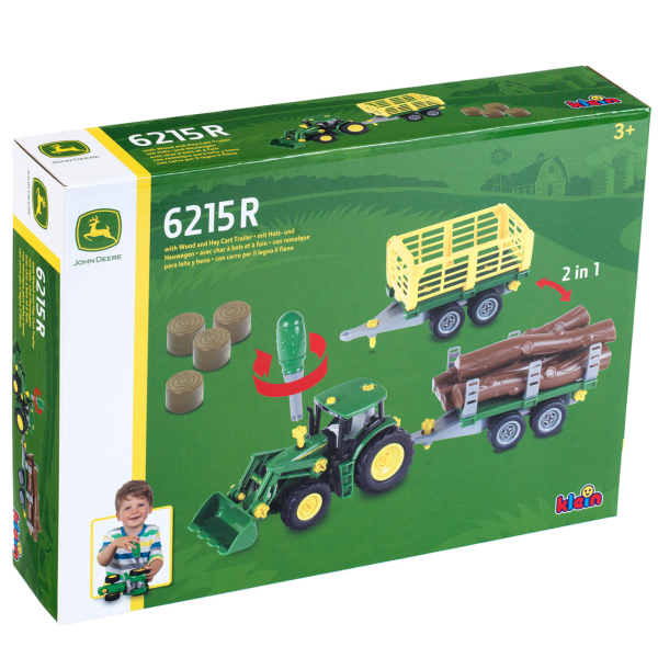 Транспорт і спецтехніка - Ігровий набір Klein John Deere Трактор та причеп (3906)#2