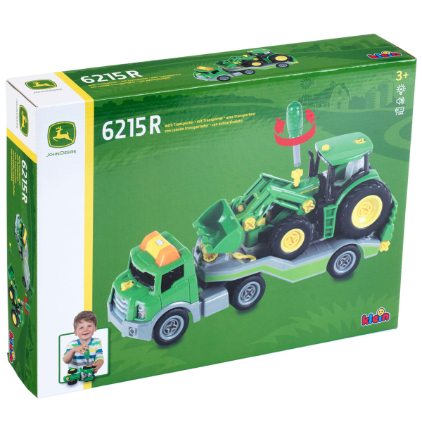 Транспорт і спецтехніка - Ігровий набір Klein John Deere Трактор з транспортером (3908)#3