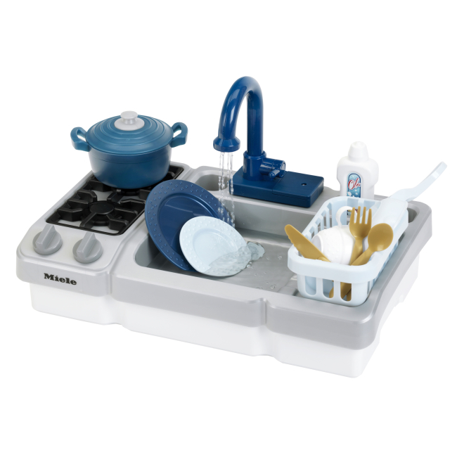 Детские кухни и бытовая техника - Игровой набор Klein Мойка Miele с функцией воды и варочной поверхностью (7166)#2