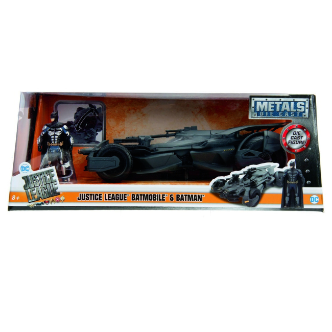 Автомоделі - Автомодель Jada Бетмен Ліга справедливості Бетмобіль з фігуркою Бетмена (253215000)#5