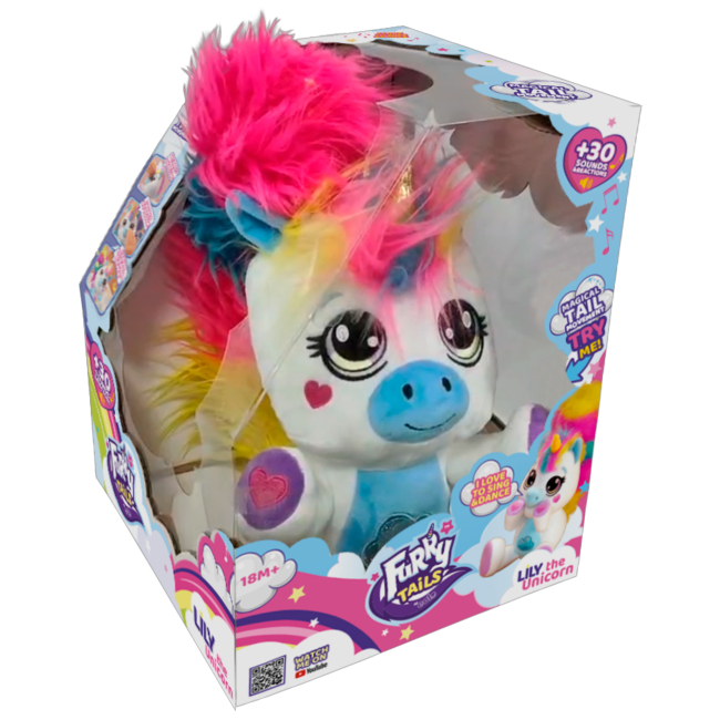 М'які тварини - Інтерактивна іграшка Furry tails Unicorn (FURR001-UN)#2