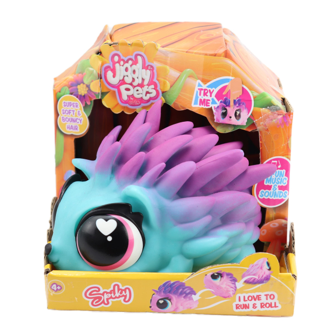 Фигурки животных - Интерактивная игрушка Jiggly pets Ёжик синий (JP015-BL)#3