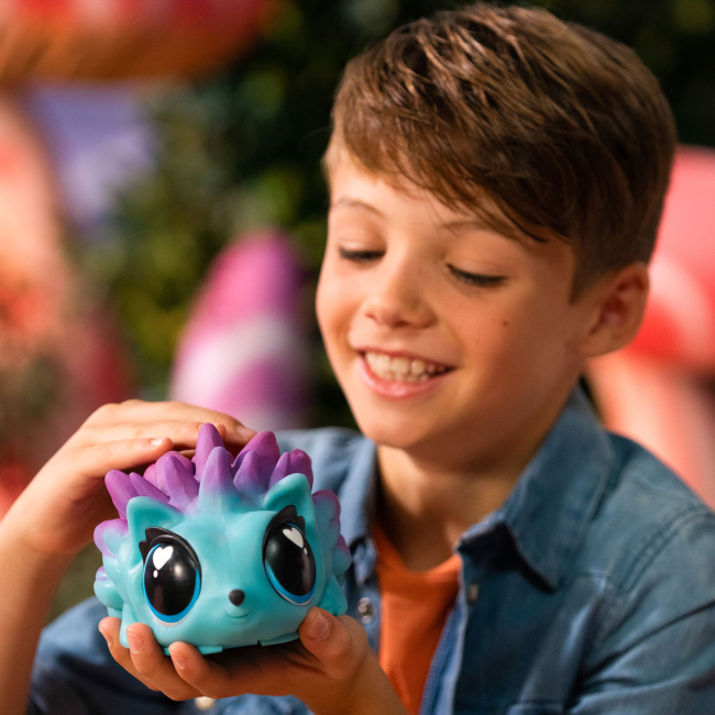 Фигурки животных - Интерактивная игрушка Jiggly pets Ёжик синий (JP015-BL)#6