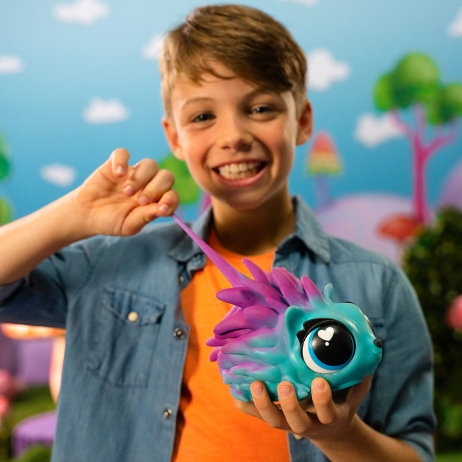 Фигурки животных - Интерактивная игрушка Jiggly pets Ёжик синий (JP015-BL)#7