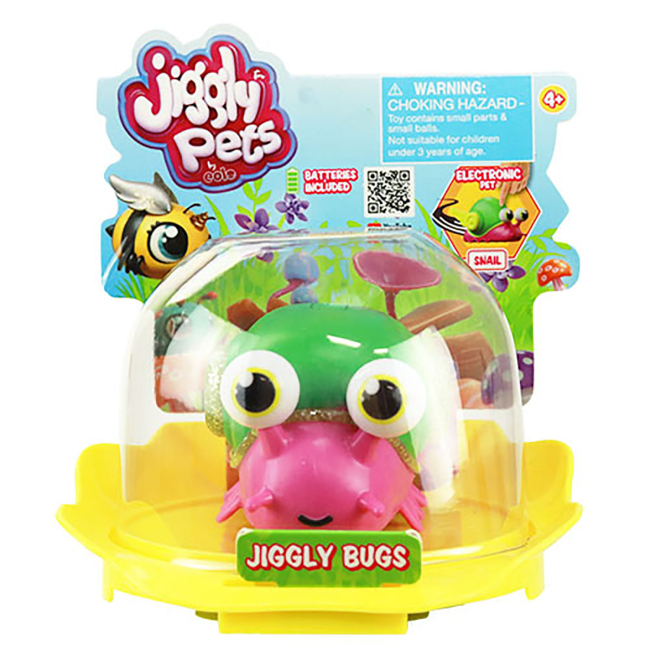 Фигурки животных - Интерактивная игрушка Jiggly pets Улитка розовая (JPMB003-PI)#2