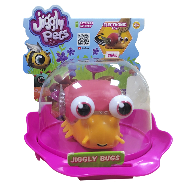Фігурки тварин - Інтерактивна іграшка Jiggly pets Равлик помаранчевий (JPMB003-OR)#3