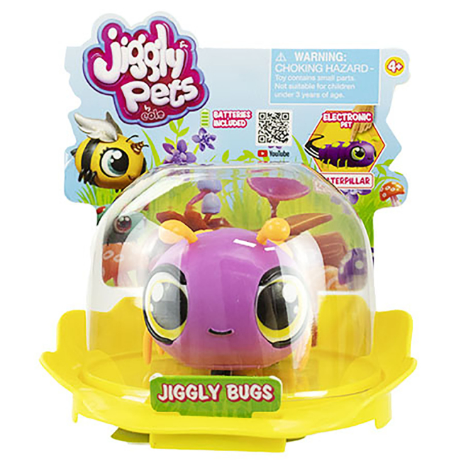 Фігурки тварин - Інтерактивна іграшка Jiggly pets Гусениця фіолетова (JPMB004-PU)#4