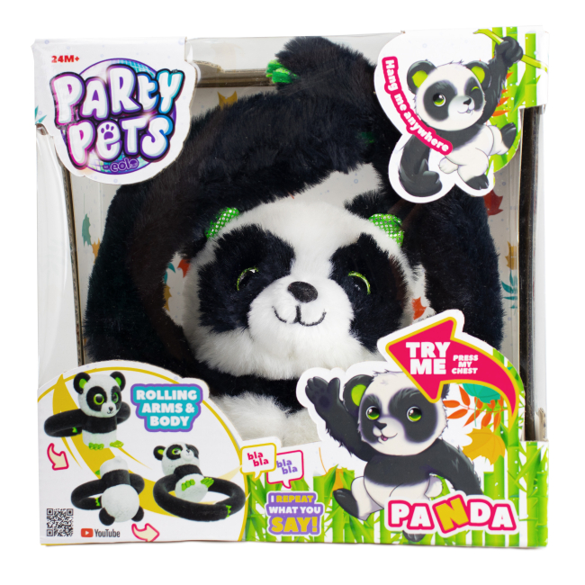 М'які тварини - Інтерактивна іграшка Party pets Панда (PPSL006)#4