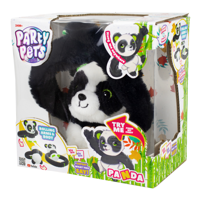 М'які тварини - Інтерактивна іграшка Party pets Панда (PPSL006)#5