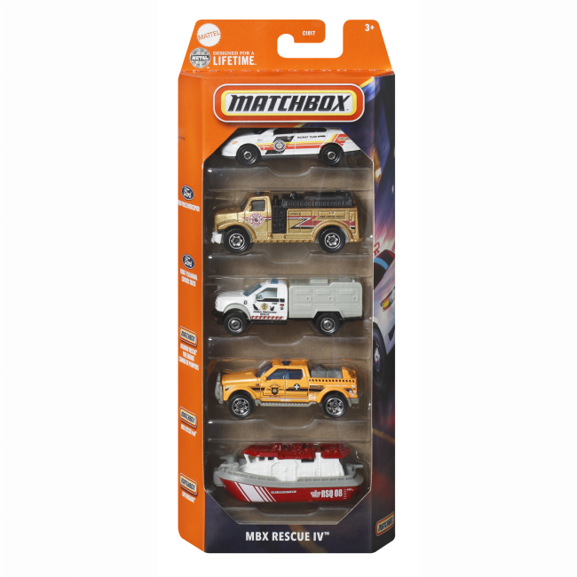 Автомодели - Набор автомоделей Matchbox MBX rescue IV (С1817/JBX32).#7