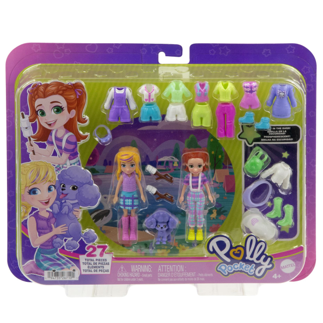 Куклы - Игровой набор Polly Pocket Модный гардероб для двух Пикник на природе (HNF51/5)#3