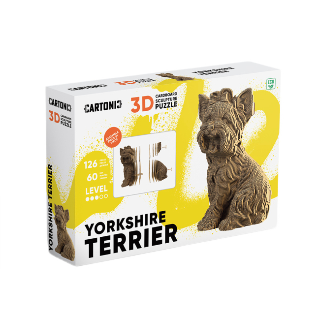 3D-пазлы - 3D пазл Cartonic Yorkshire terrier (CARTYORK)#5