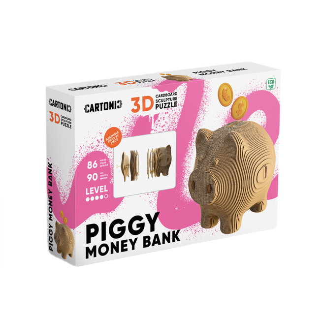 3D-пазли - 3D пазл Cartonic Piggy money bank (CARTPIGGY)#4