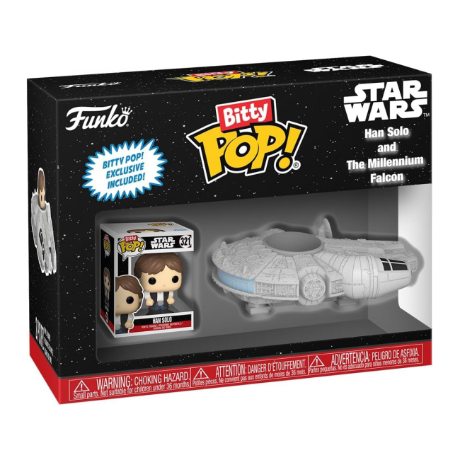 Фігурки персонажів - Набір фігурок ​Funko Pop Bitty Pop Ride Star Wars Хан Соло й Тисячолітній Сокіл (83623)#2