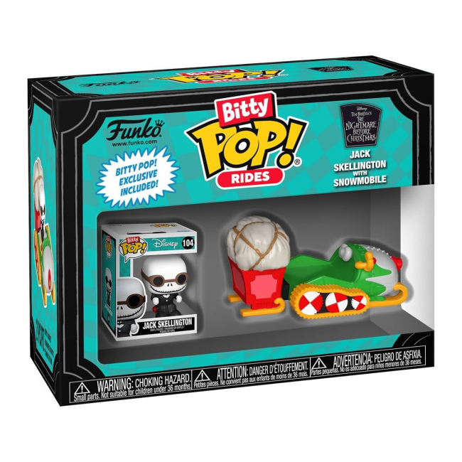 Фігурки персонажів - Набір фігурок Funko Pop Bitty Pop Ride Nightmare before Christmas Джек Скеллінгтон і снігохід (83624)#2