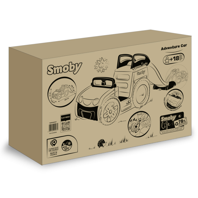 Ігрові комплекси, гойдалки, гірки - Ігровий центр Smoby Life Автомобіль мандрівника з гіркою та пісочницею (7600840207)#2
