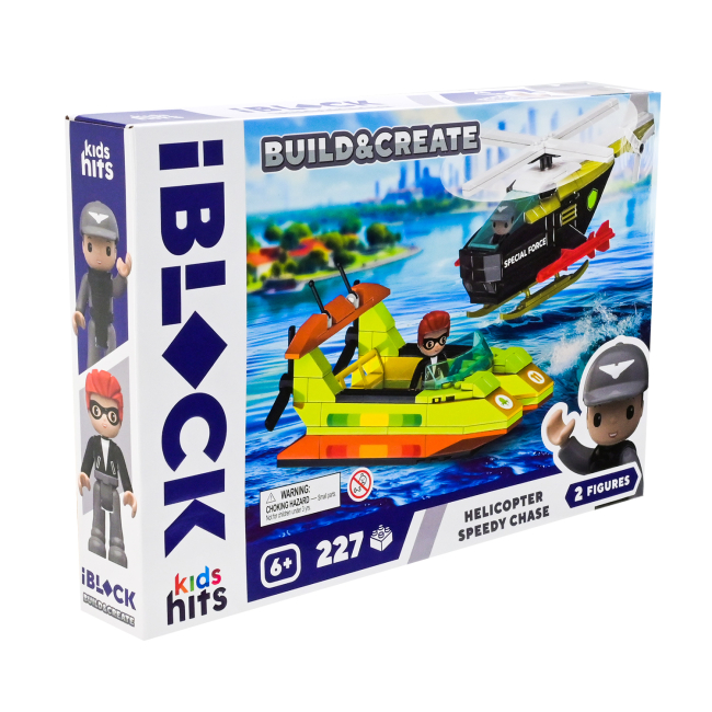 Конструктори з унікальними деталями - Конструктор IBLOCK Junior Kids hits Build & create Helicopter speedy chase (KH42/004/1)#2