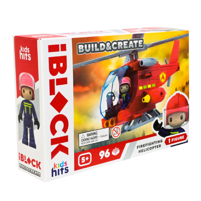 Конструктори з унікальними деталями - Конструктор IBLOCK Junior Kids hits Build & create Firefighting helicopter (KH43/001/2)#2