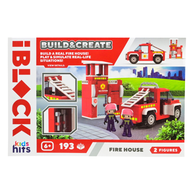 Конструктори з унікальними деталями - Конструктор IBLOCK Junior Kids hits Build & create Fire house (KH43/002/1)#3
