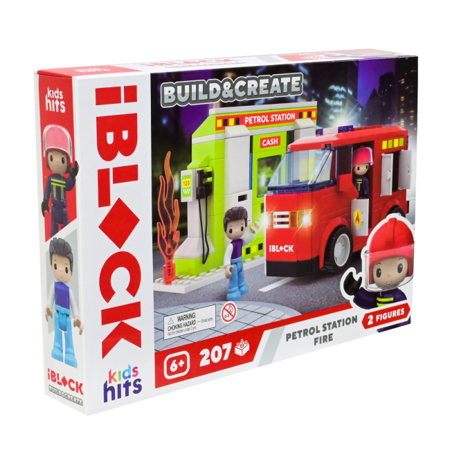 Конструктори з унікальними деталями - Конструктор IBLOCK Junior Kids hits Build & create Petrol station fire (KH43/002/2)#2