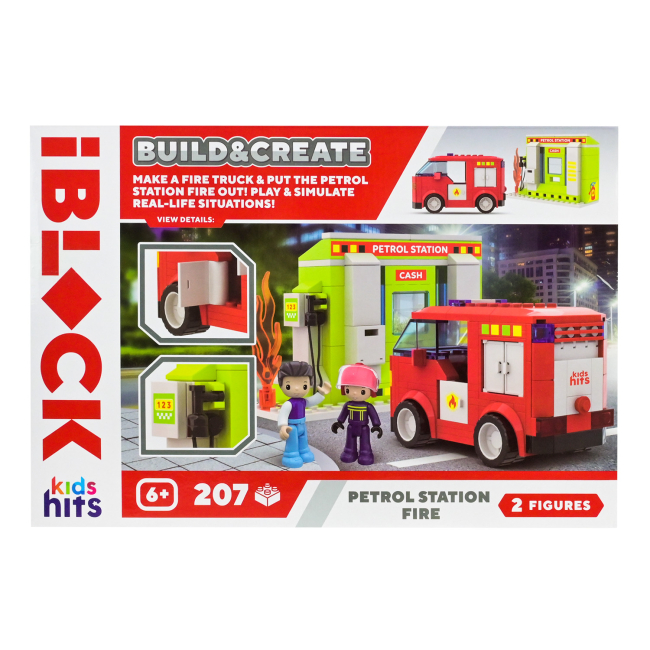Конструктори з унікальними деталями - Конструктор IBLOCK Junior Kids hits Build & create Petrol station fire (KH43/002/2)#3